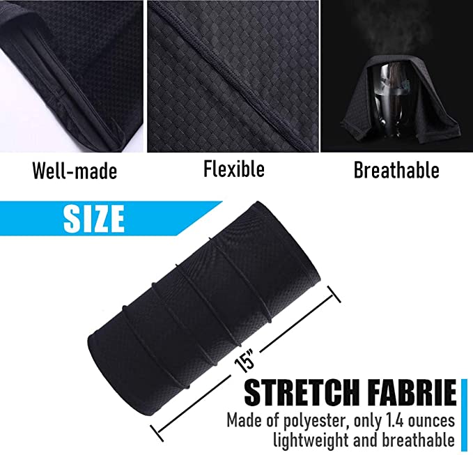 Balaclava Mask Neck Bandana with Ear Hangers Cooling Neck Gaiter Scarf for Man Women Summer Outdoor Sports