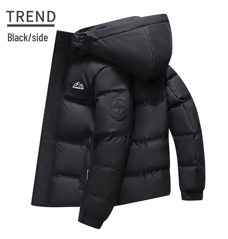 2025 Men's Winter White Duck Down Hooded Jacket - Thick, Windproof, Waterproof, Warm Outdoor Coat