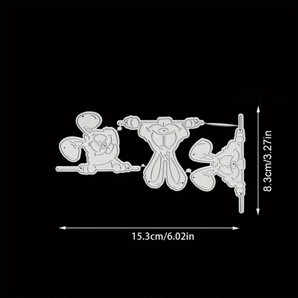 Easter Rabbits Metal Cutting Dies Templates Molds Embossing Stencils Die Cuts for Scrapbooking Cards Making Decorations