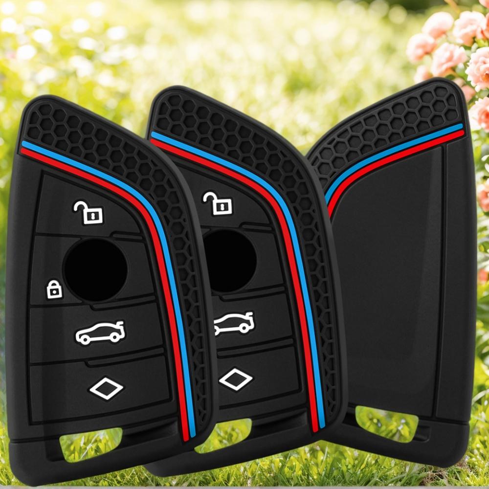 STIQ3 Silicone Car Remote Key Case Cover Shell Fob For BMW X1 X3 X4 X5 X6 F15 F16 G30 G20 3 5 7 Series G01 G02 G05 G11 G32 F48 F39