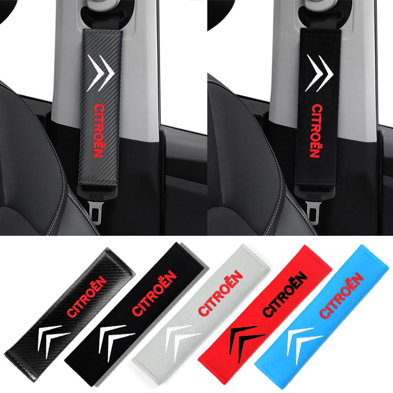 2pcs Car Safety Belt Shoulder Cover Pad For for Citroen C4 C3 C5 C1 C2 Berlingo C-Elysee C4-Picasso C4-Aircross Car stickers
