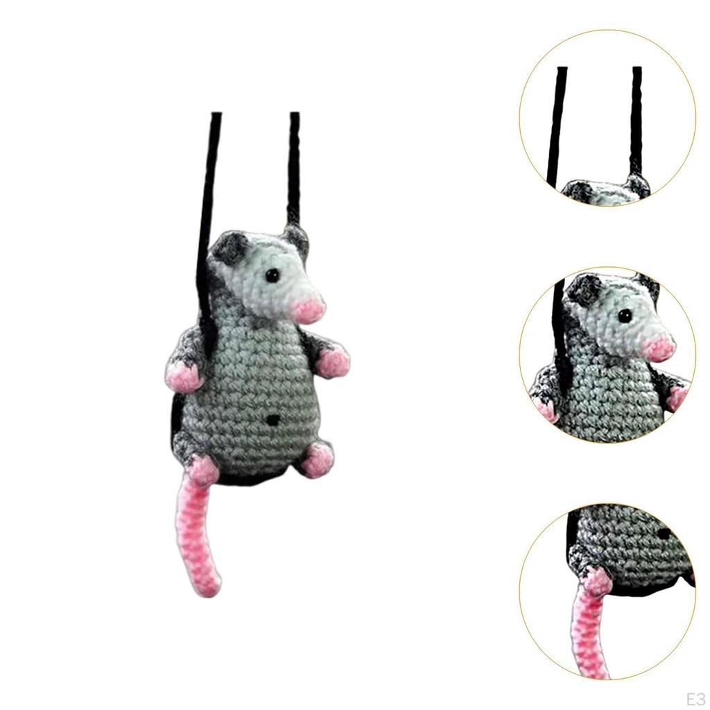 Car Mouse Pendant Auto Rearview Mirror Decorative Birthday Gift Funny Hanging Ornament for