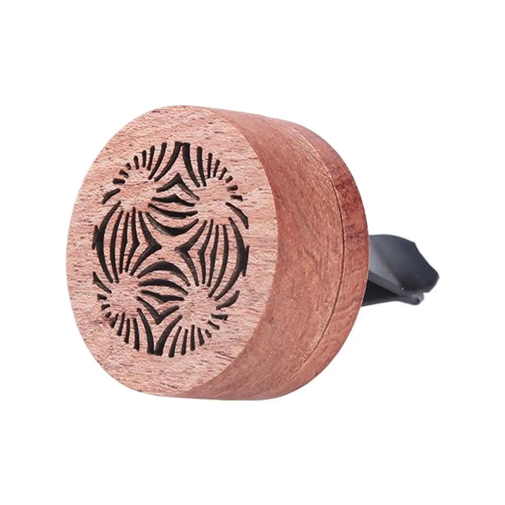 Wooden Car Air Freshener Vent Clip Aromatherapy Essential Oil Diffuser For Car Auto Interior Decor D0X5