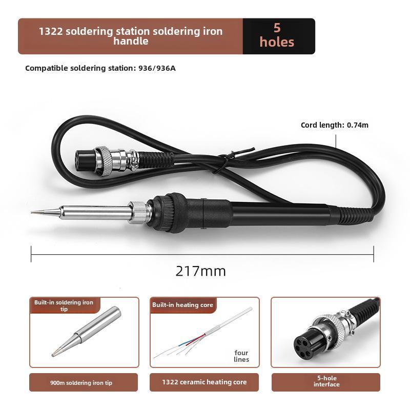 936 Adjustable Temperature Soldering Station Handle with 1321/1322 Metal Heating Core