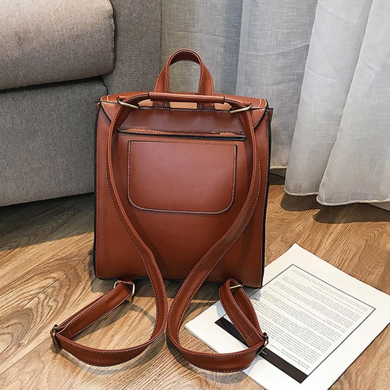 IELGY preppy style PU fashion backpack for women