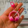 5 Stück Acryl Headset Form Schlüsselanhänger Lustiger Autoschlüsselring Kreativer Kopfhörer Form Anhänger Schlüsseldeko