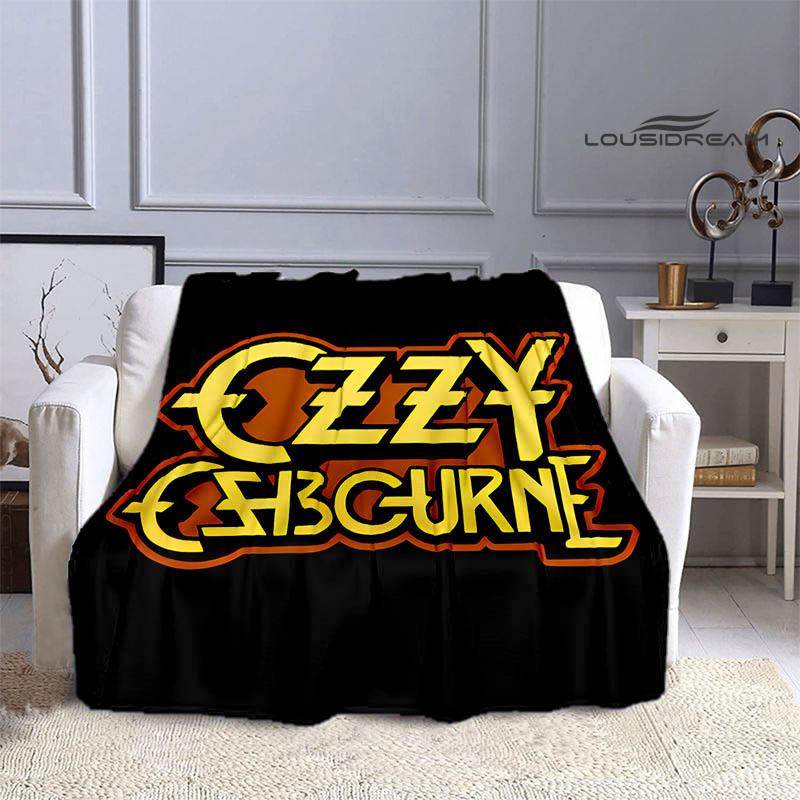 Ozzy osbourne printed blankets picnic blanket Warm Flannel blankets Soft and comfortable blanket bed linings Birthday Gift