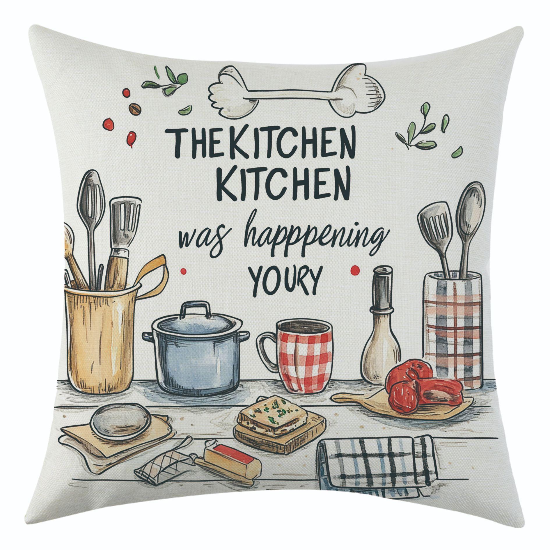 

New American-style Linen Pillowcase for Holiday Decoration and Car Cushion Cover 45 * 45 separate pillow cover