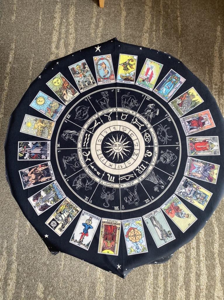 RELIGHT Tarot Magic Wall Interior Curtain 100 X 75 Tapestry, Magic, Divination, Tricks, Hanging, (Black (Tarot Cards, Thin), Cm)