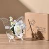 1PC Transparent Butterfly Vase | Modern Luxury Minimalist Decoration for Desk and Living Room Displays, Hydroponic Plant Containers for Hallways