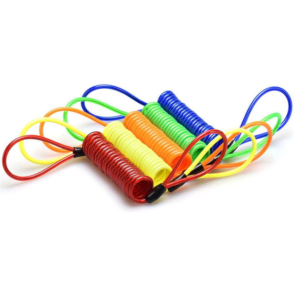 Spring Rope Wheel Vehicle Lock Reminder Cable Lanyard Coil Alarm Wire Security for Bicycle Motorbike