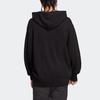 Adidas Originals Trefoil Solid Logo Embroidered Hooded Long Sleeve Knit Sweater Men Tops Black HR8678
