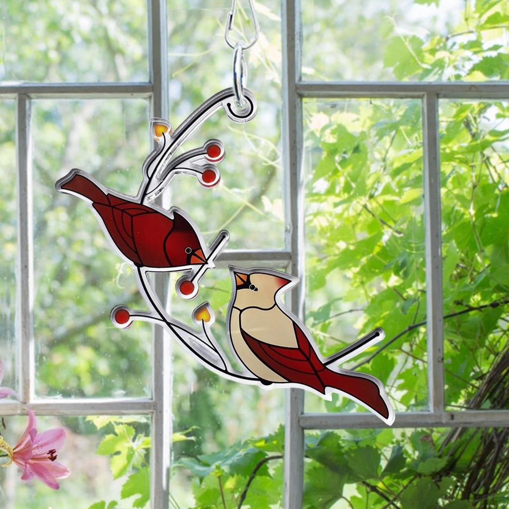 Acrylic Birds Car Doors Branch Fence Ornaments