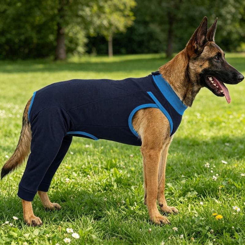 Dog Surgeries Recovery Suit Soft Breathable Post Operative Outfit For Neuter Wound Protections And Lick Prevention