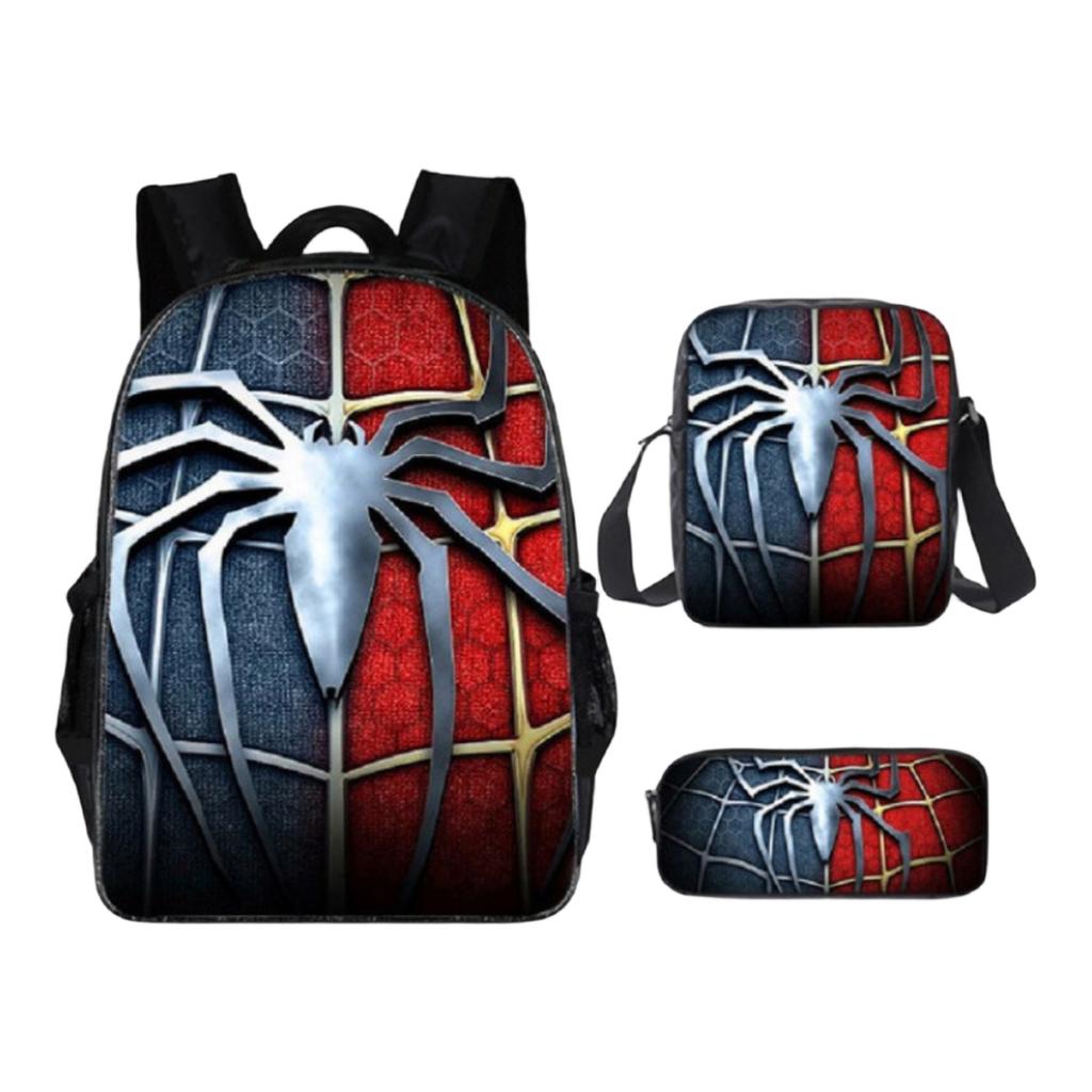 Casual Backpack Large Capacity School Bag with Pencil Case and Lunch Bag Set Suitable for Daily Use Travel and Work