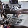 Car Accessories ABS Plastic Carbon Car Console Center Control Decor CD Player Panel Frame Cover Trim For Ford Fiesta 2008-2014