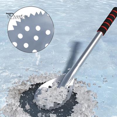 Cucchiaio Skimmer da Pesca sul Ghiaccio da 17,3 pollici Acciaio Inossidabile Attrezzatura da Pesca sul Ghiaccio Cucchiaio per Fori per Rimuovere Facilmente Neve e Ghiaccio