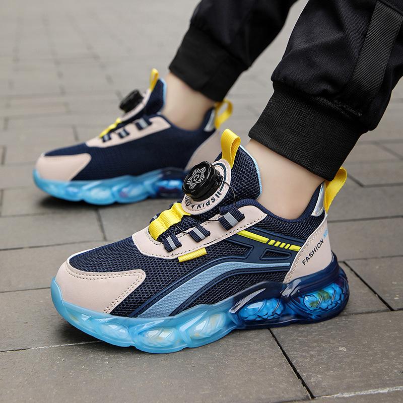 Mesh casual middle and old children's rotating buckle dad shoes boys' sports shoes girls' shoes casual trendy shoes