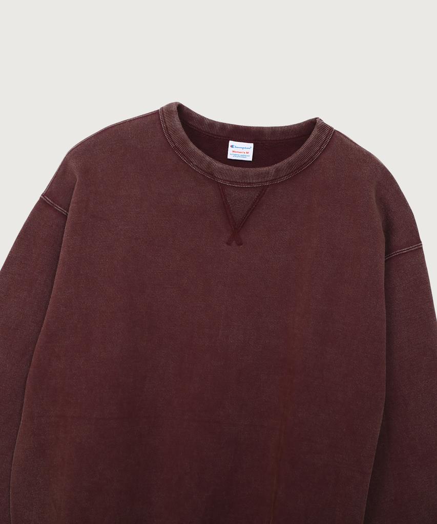 CHAMPION Women'S Vintage Washed Loose Fit Brushed Sweatshirt Wine