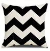 White geometric patterned cushion cover suitable for living room and bedroom decoration pillow insert not included