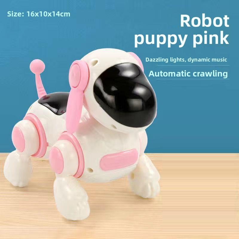 Intelligent Interactive Robot Dog Simulated Walking Light Sound Music Function Electronic Dog Accessories (Without Battery)