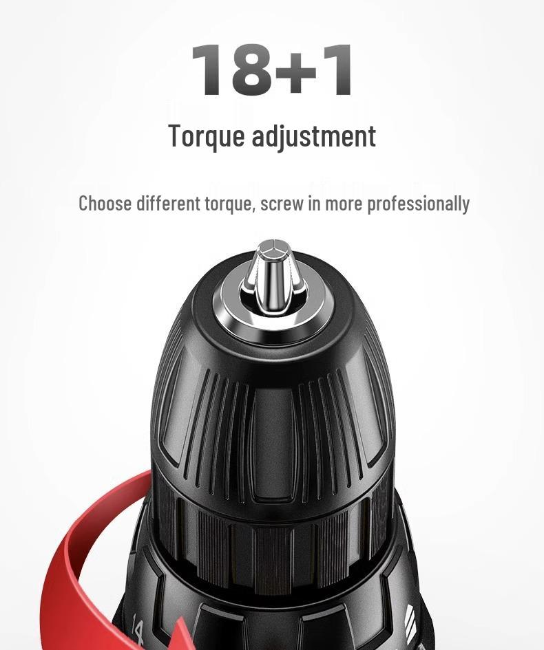 Deli Rechargeable Electric Drill & Screwdriver with Lithium Battery - Impact Power Tool for Household Use