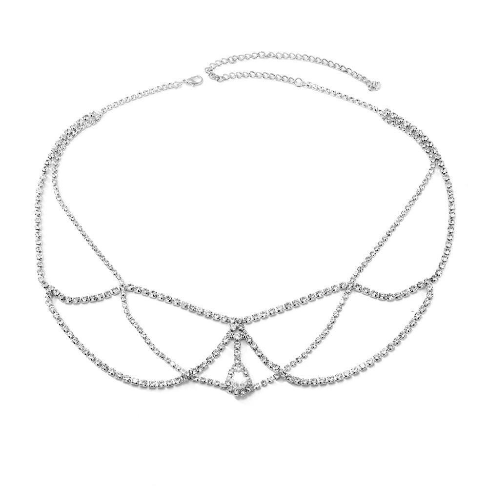 

Bohemian Water Drop Head Chain With Alloy Bridal Accessory For Wedding And Travel Gifting срібний