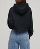 Women'S Crop Hooded Sweatshirt [Black]