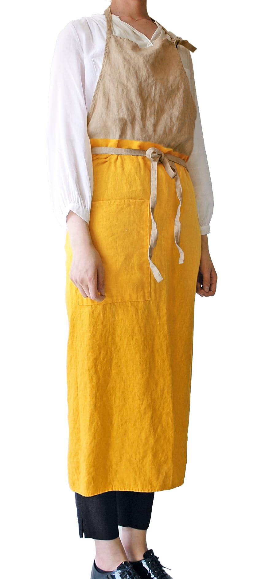 

Apron Linne 99cm [Nankai Tsusho] BE/YE Size Length Approx. 101cm/Width Approx.