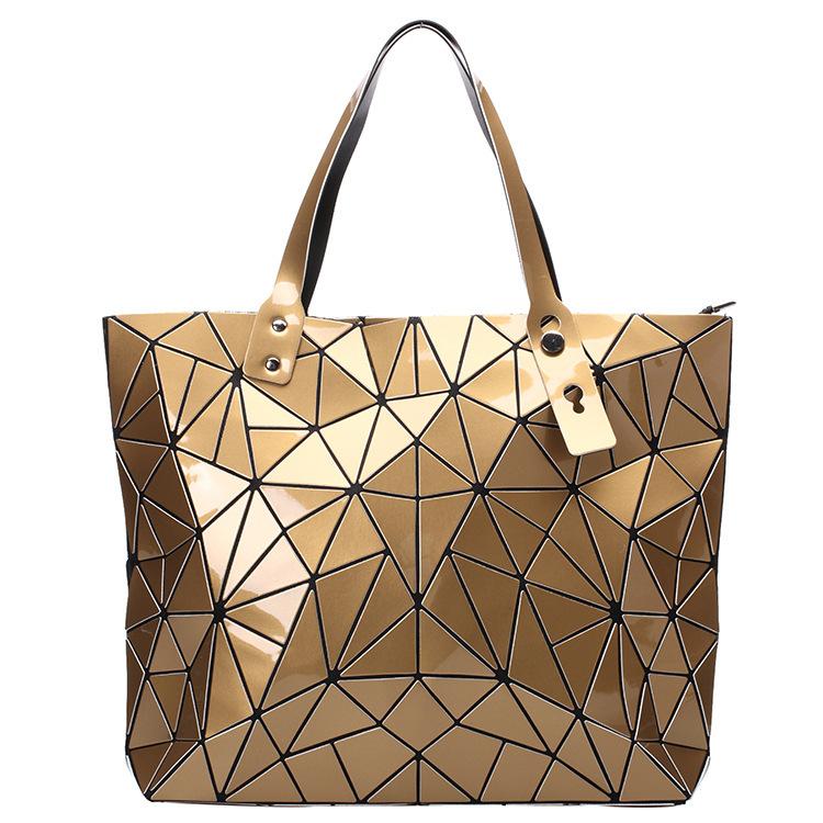 Neue Rhombus Damen Schultertasche Große Kapazität Handtasche Geometrische Vielfalt Lässige Handtasche