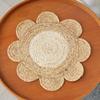 1PC Woven Heat-Resistant Flower-Shaped Eco-Friendly Placemat Insulating Husk Multi-Purpose Natural Home-Use Corn Durable