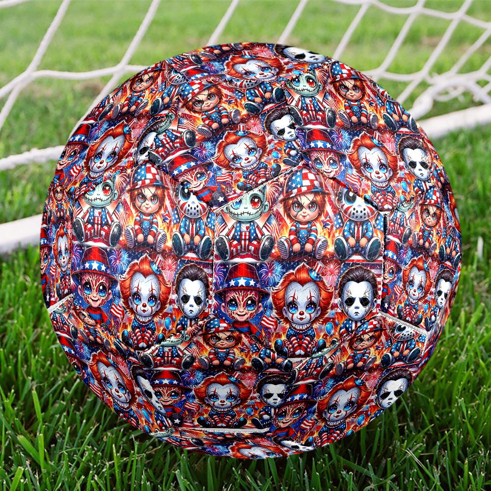 horror movie Print Size 5 Soccer Ball, Standard Match Football for Sports Game and Team Practice, Ideal Gift for Soccer Fans