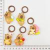 Glow-in-the-Dark Capybara Resin Keychain for Backpacks