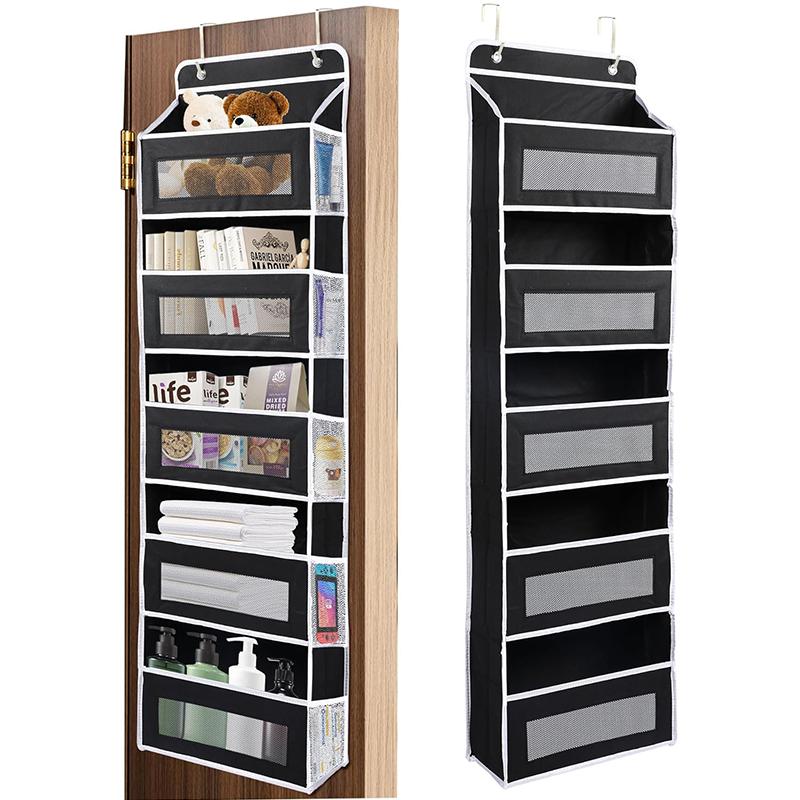 5-Shelf Hanging Storage Organizer - Behind Door, Anti-Tilt, 5 Large Capacity Pockets, Suitable for Bedroom, Bathroom
