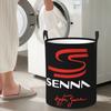 A-Ayrton-S S-Senna-S Racing Cars Logo Foldable Laundry Baskets Dirty Clothes Sundries Storage Basket Large Waterproof Box