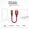 USB A to Type C Short Data Cable 0.25M 3A Fast Charging Nylon Braided Cord for Home Office Phone Charging