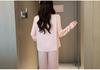 Summer 2026 Women's Ice Silk Pajamas - Long Sleeve & Pants, Sweet Pure Desire, Light Luxury, Sexy Homewear