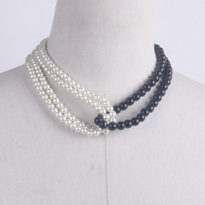 Exaggerated Cyber Multilayer Bead Punk Collar Clavicle Chain Geometric Bead Necklace Female Beads