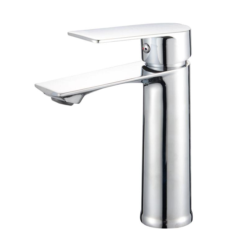 Single Hole Touch Sensor Single Handle Deck Mounted Mixer Basin Faucet Polished Chrome Zinc Alloy Body Ceramic Disc Cartridge (as the picture,Polished)