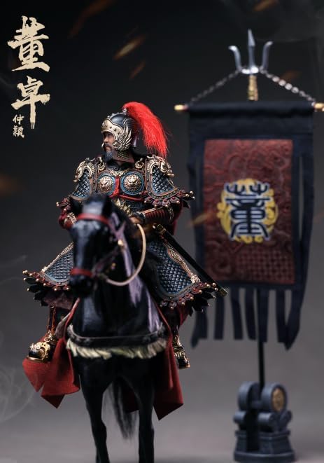 303TOYS Pocket Romance of the Three Kingdoms Mei Hou Dong Zhuo Zhongying Deluxe Rider Horse Version SG010B Articulated Action Figure Accessories Full