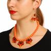 Beaded Halloween Jewelry Sets Acrylic Choker Necklace Earring Set  Beach Vacation Accessories