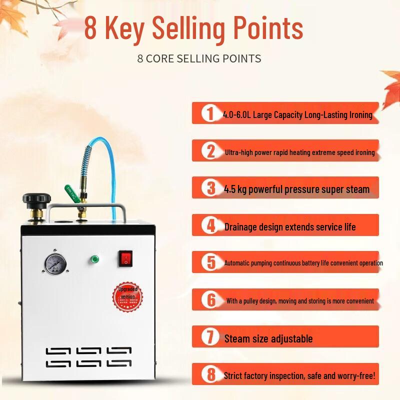 Erboli RS-6 Industrial Automatic Steam Boiler CN plug (adapter included)