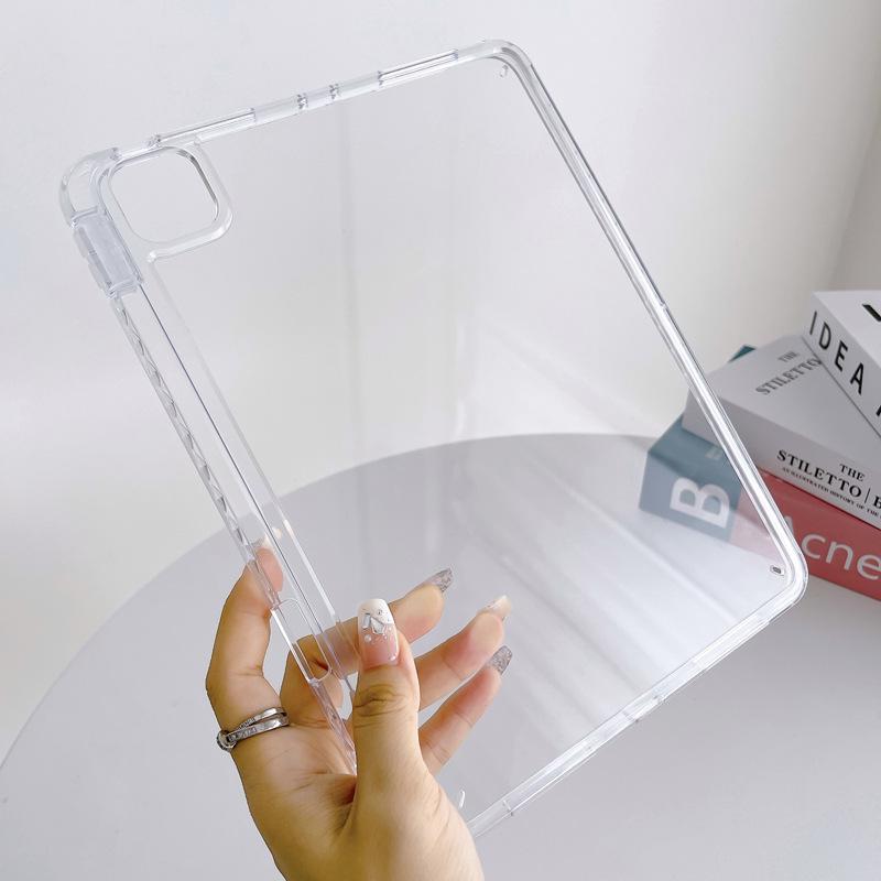 

iPad 9th Gen 10.2 & Air 10.9 Acrylic Protective Case with Pen Slot - Mini 6 Compatible, Transparent 2018-2022 11 Compatible