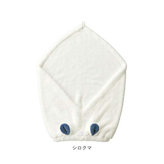 Carari Hair Turban For Face Swimming and Bath Microfiber with 3 Times the Water Absorption Capacity Polar Bear Design Circumference Quickly Absorbs