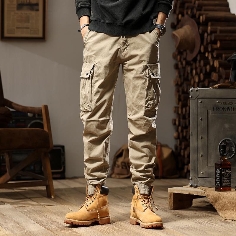 Retro Casual Loose Cuff Pants - Men’s Fashionable, All-Match Overalls