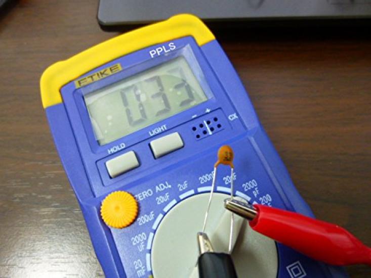 603 PPLS Digital Capacitor Tester with Japanese Manual and Spare Battery TR-DC13FTK