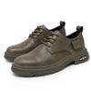 Fashion Hot Style Men's Biker Shoes Casual Leather Tooling Shoe for Men Dress Shoe Low Top Fashion Non-slip Trendy All-match Mens Boot