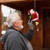 Electric Doll Climbing Rope with Music Battery Operated Santa Claus Bead Climbing On Rope For Christmas Decoration