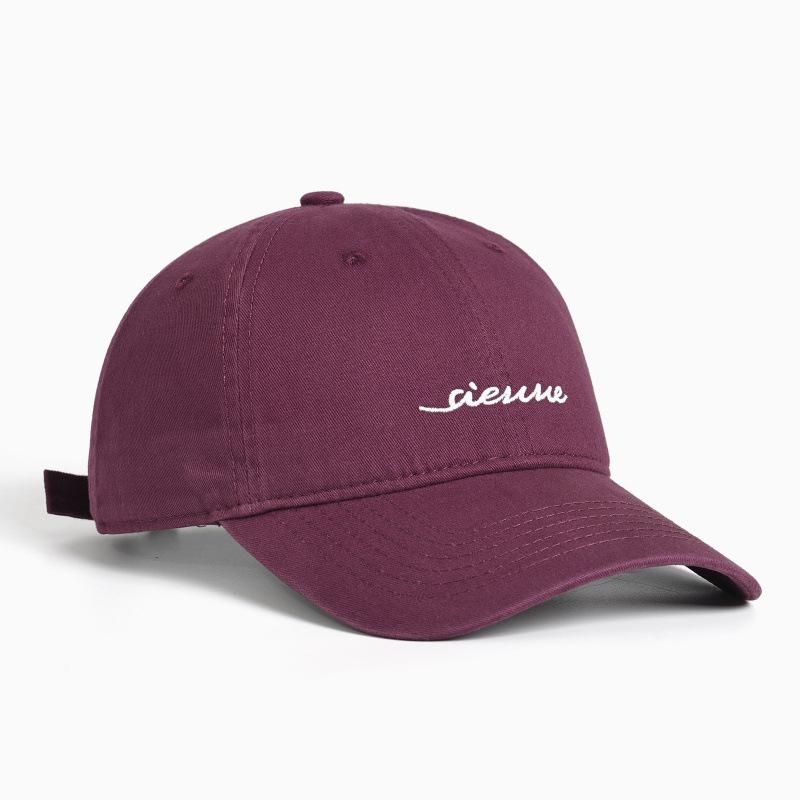 Hochwertige reine Baumwollkappe Herren Frühling und Sommer Weiches Oberteil Dünnes Gesicht High-End Baseballkappe Damen Gesicht Kleine Buchstabenstickerei