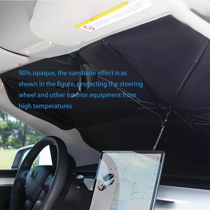 Car Sunshade Retractable Sunscreen Heat Insulation Front Windshield Parasol Sun UV Prection Cars AccessoriesWindshield Sunshades 1